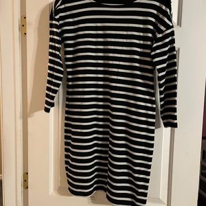 The LIMITED black and white striped dress size Medium.